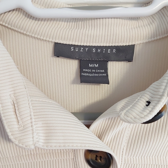 Cropped Shacket (From Suzy Shier, Colour: Beige, Size:M) - Picture 3 of 4